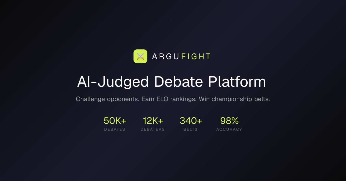 ArguFight — AI-Judged Debate Platform